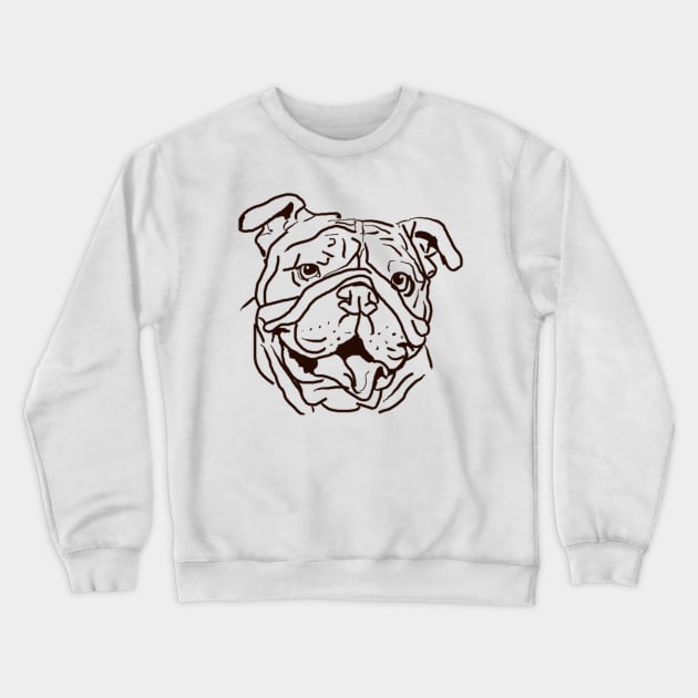 The Bulldog Love of My Life Crewneck Sweatshirt by lalanny